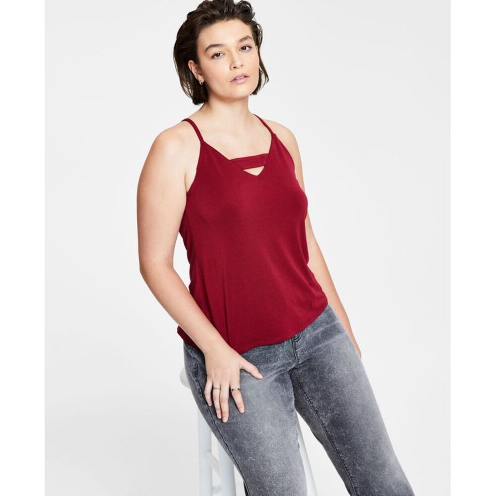 Bar III Zip Back Halter Top